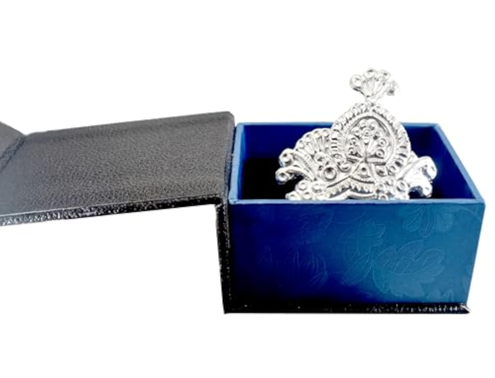 Pure Silver Mukut Crown for Deity Idols, Handcrafted